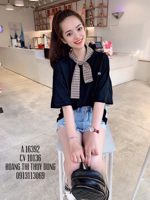 Áo kiểu thủy thủ sọc cổ smlie