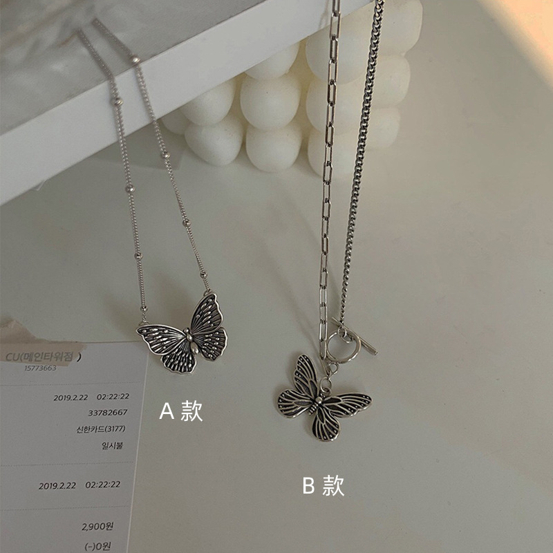 Vòng cổ hợp kim mặt hình bướm cho nữ