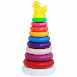 Image of mainan edukasi anak ring donat 10 susun