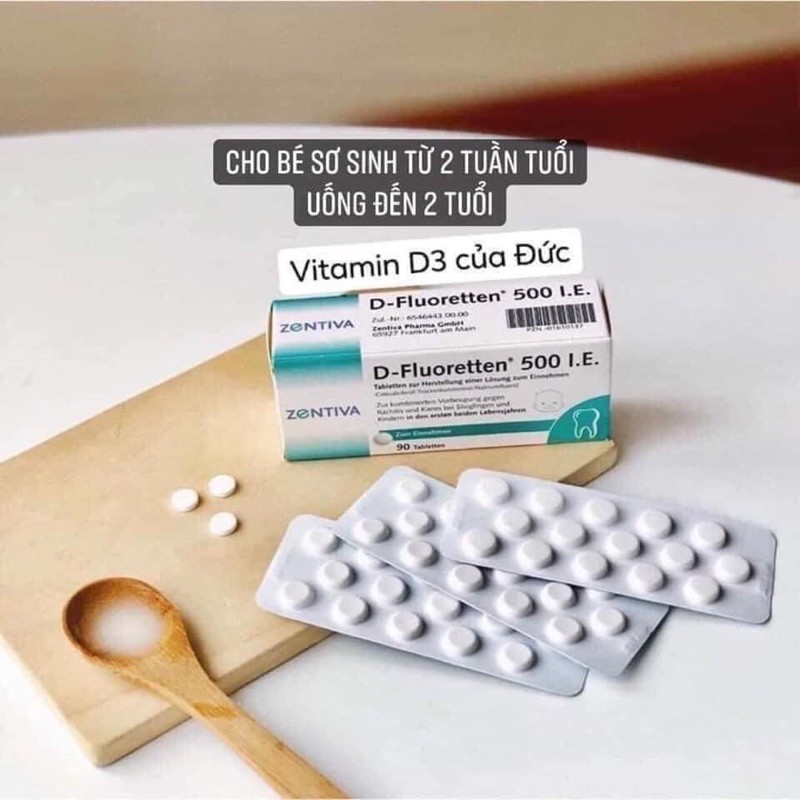 ❣️ Vitamin D Zentiva Fluoretten 500 IE 90 viên - Đức ❣️