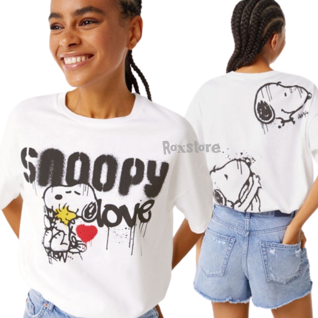 Áo Sơ Mi Tay Ngắn Màu Trắng In Hình Snoopy Size Lớn M L XL jumbo XXL XXXL XXXL Làm Quà Tặng Mới Nhất Cho Nam Và Nữ