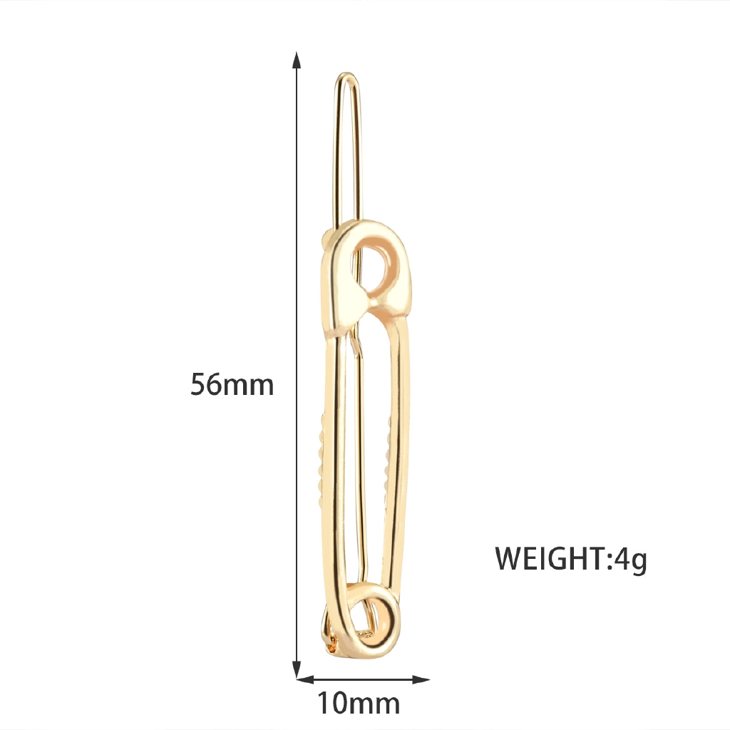 Kẹp ghim tóc màu vàng/bạc đơn giản cá tính