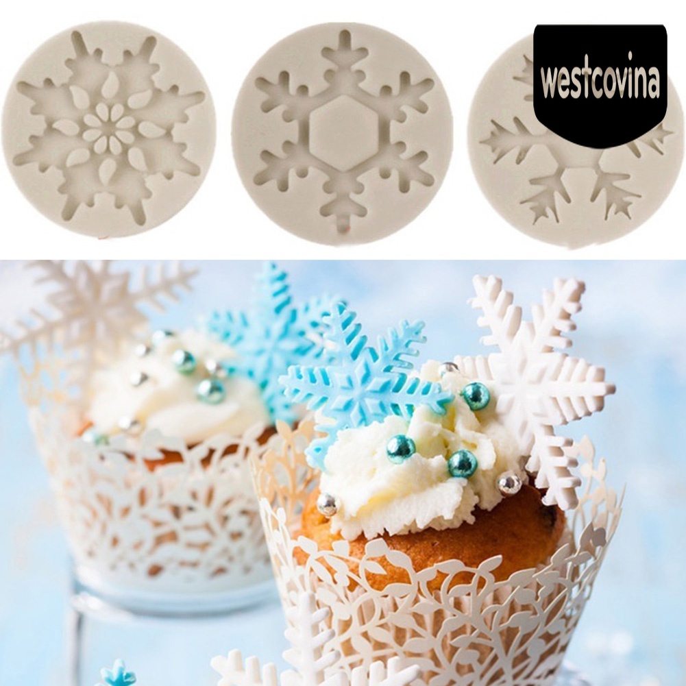 [Hot]☀ Khuôn Silicone Làm Bánh &amp; Socola Hình Bông Tuyết DIY