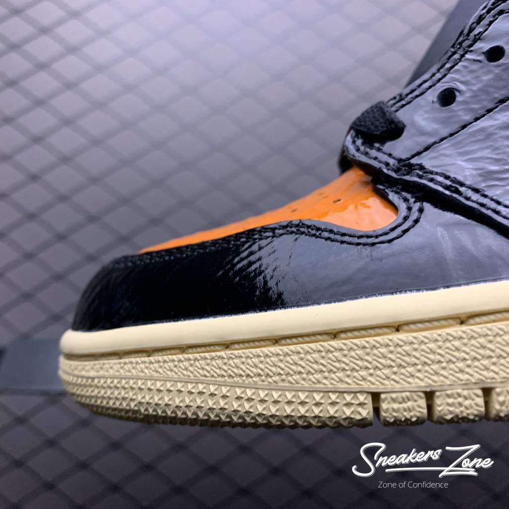 (FREESHIP+HỘP+QUÀ) Giày thể thao AIR JORDAN 1 Retro High Shattered Backboard 3.0 màu cam đen mũi cam da bóng