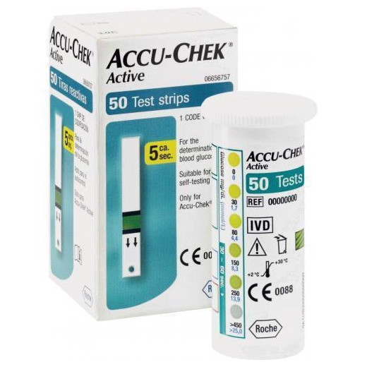 QUE THỬ ĐƯỜNG HUYẾT ACCU-CHEK ACTIVE 50 QUE