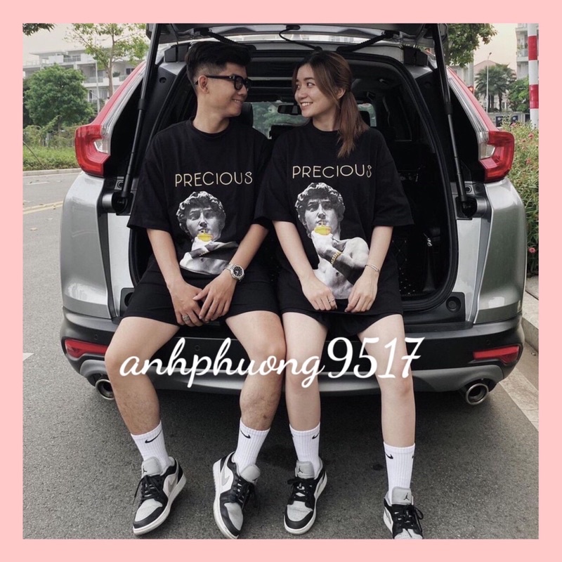 Áo thun nữ Precious  áo phông unisex form rộng tay lỡ chất cotton cao cấp cá tính mặc đôi nhóm
