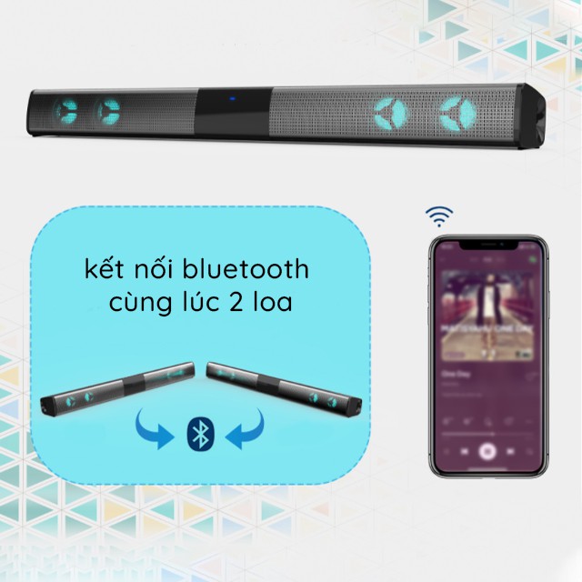 { HOT } Loa Thanh Siêu Trầm Bluetooth Gaming Soundbar BS-28E Để Bàn Có Đèn Led RGB Dùng Cho Máy Vi Tính PC, Laptop, Tivi