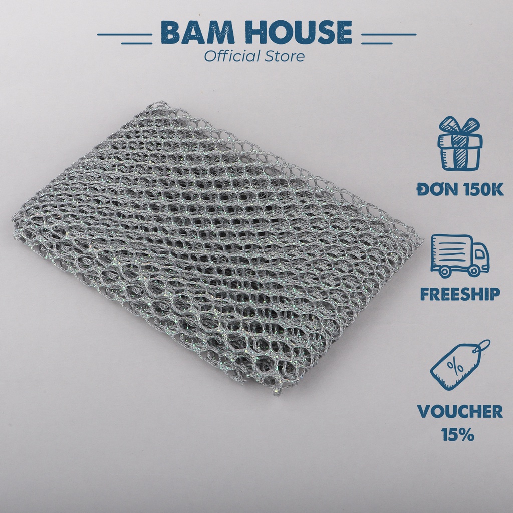 Lưới rửa chén Bam House chống xước loại dày bản to cao cấp LRC01