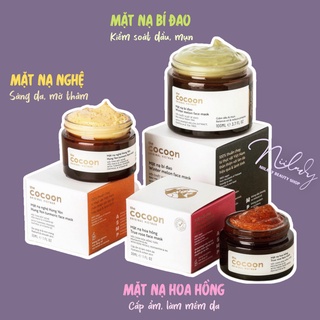(TL HSD 25/1/2025) Mặt nạ Cocoon các loại (mặt nạ bí đao, mặt nạ hoa hồng, mặt nạ nghệ)