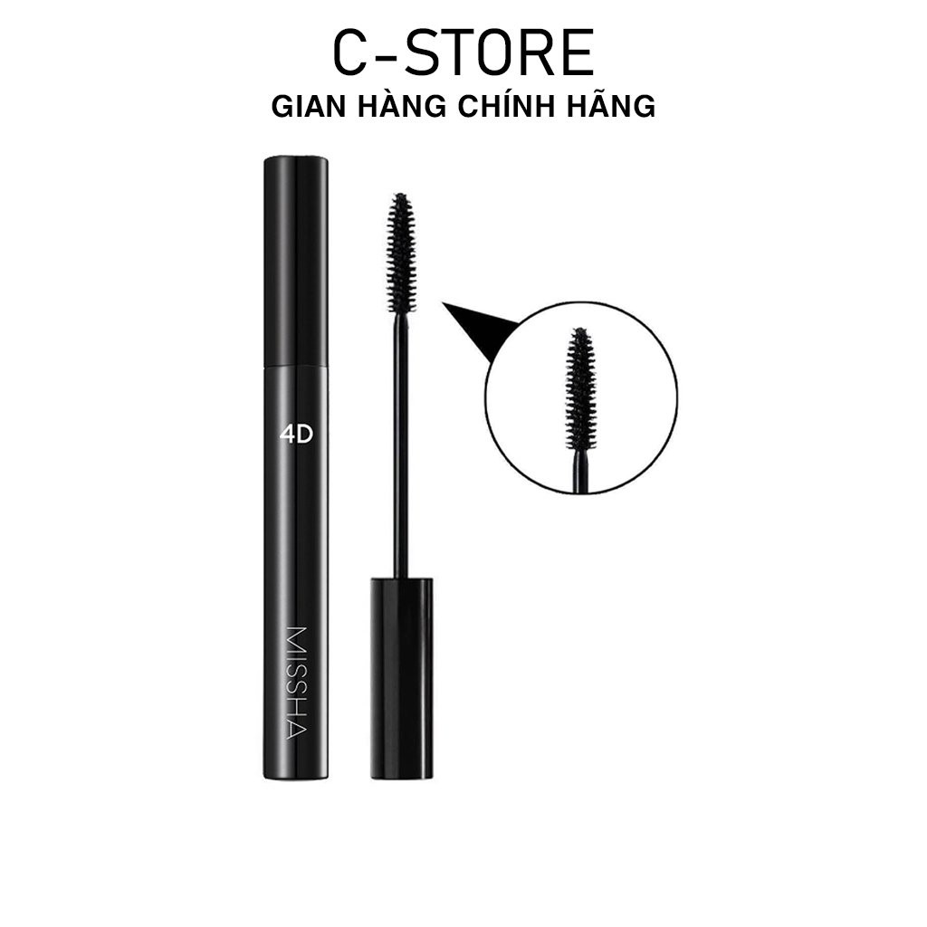 Chuốt mi cong và dài mi Missha 4D Mascara chống thấm nươc- CSTOREVN