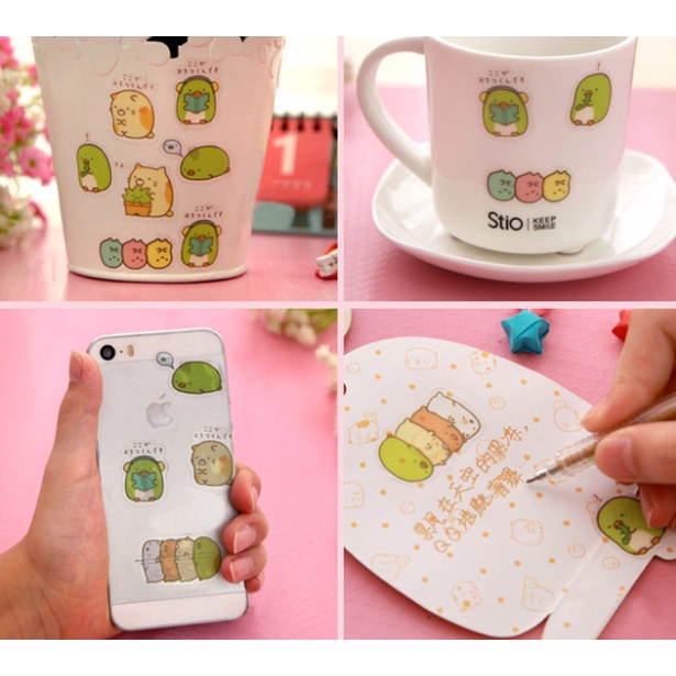 Set 50 Miếng Sticker Dán Mẫu Động Vật - Nhãn Dán Hoạt Hình Trang Trí Sổ Tay, Điện Thoại,...DIY không thấm nước