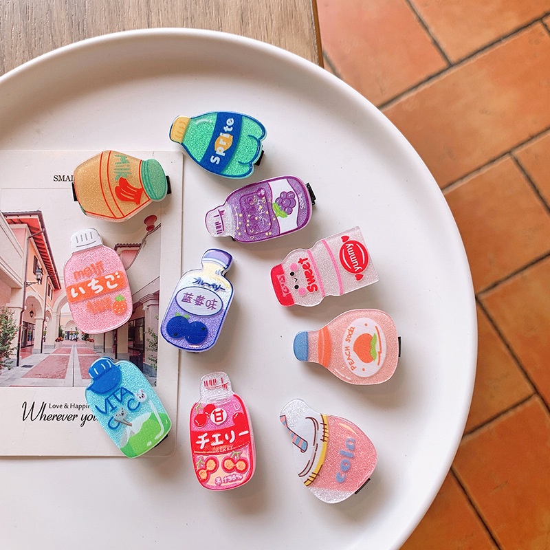 Người đẹp hàn quốc Kẹp tóc mỏ vịt thiết kế kiểu chai nước dễ thương phong cách Hàn Quốc thời trang dành cho nữ Thích hợp cho cả người lớn và trẻ em