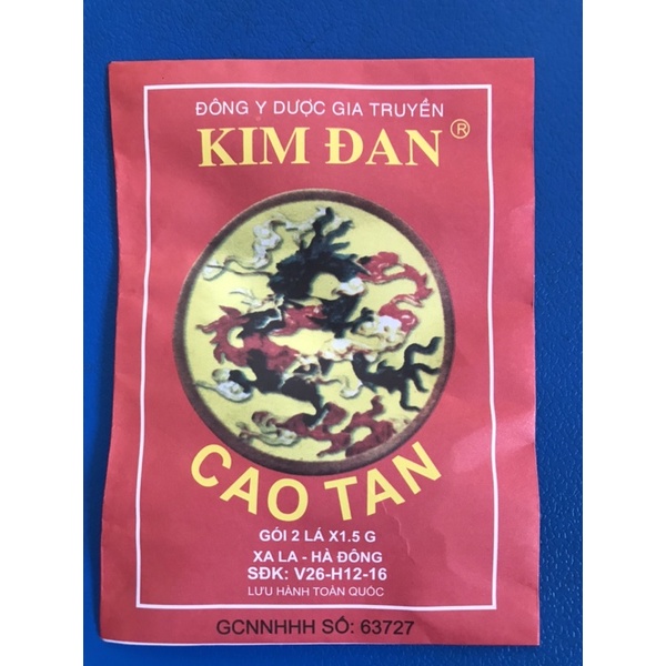 Cao Tan Kim Đan tiêu sưng , hút mủ gói 2 lá