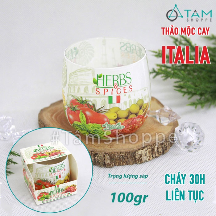 Ly nến thơm thiên nhiên thảo mộc cay NT-03