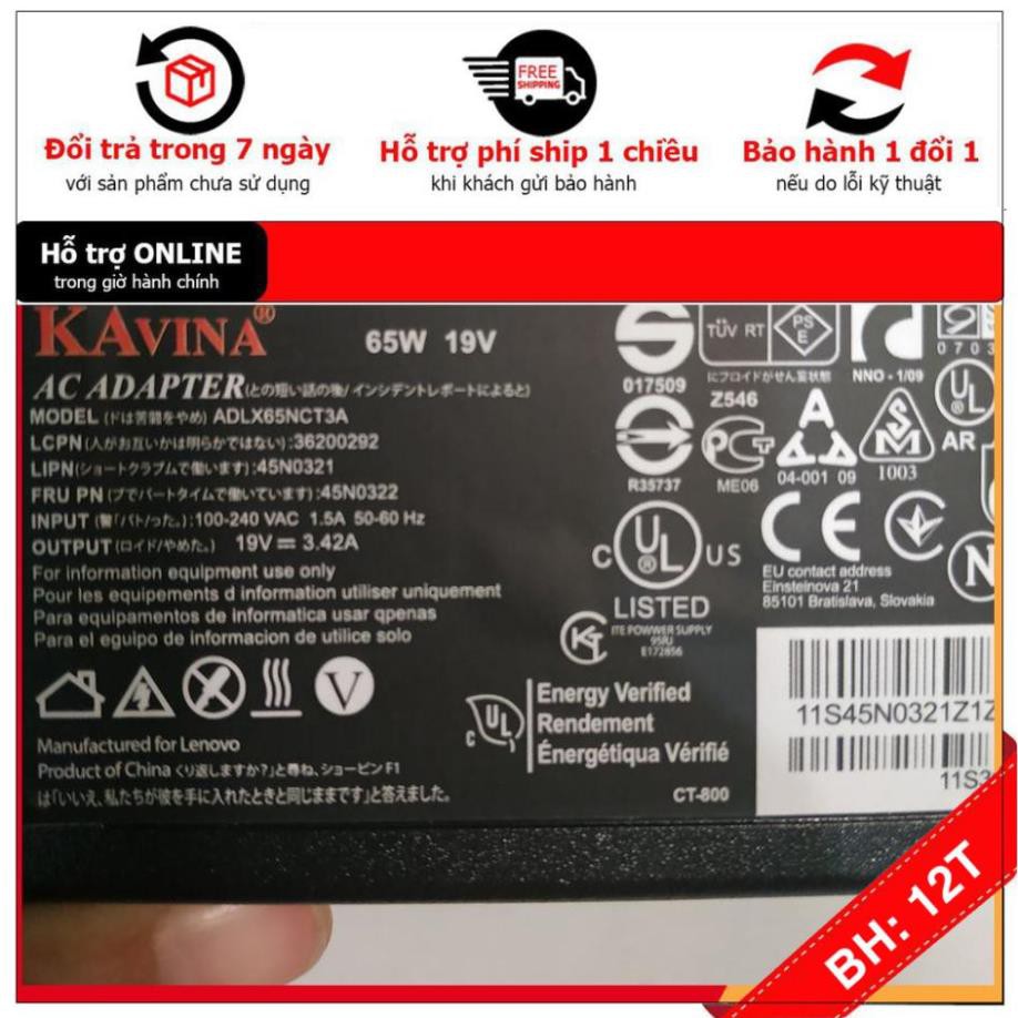 🎁 Sạc Laptop ASUS 19V - 3,42A - 65W chính hãng  tặng kèm dây nguồn