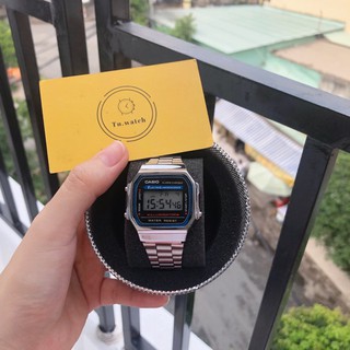 Đồng hồ Casio A168 dành cho nam nữ dây đeo thép k gỉ