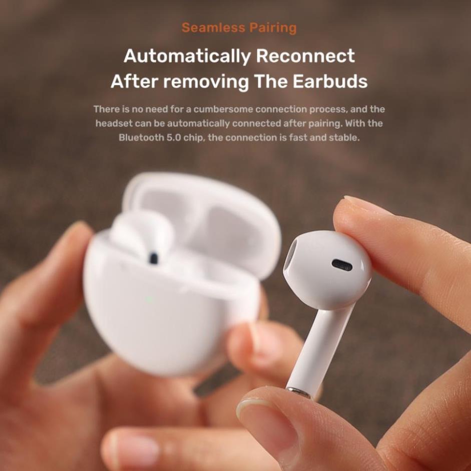 Tai Nghe Bluetooth Không Dây TWS PRO 6 - Có Míc - Cảm Biến - Định Vị - Đổi Tên - Pin Trâu