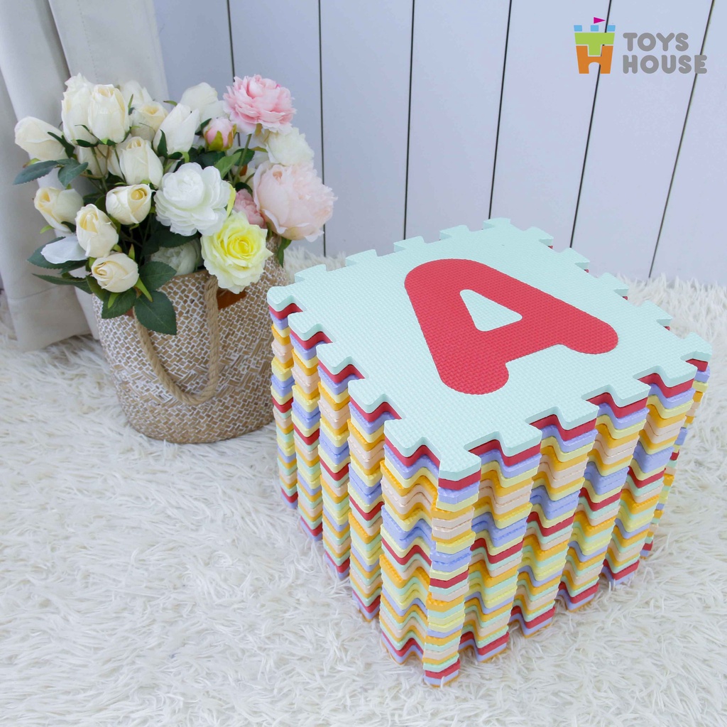 Thảm xốp ghép cho bé - tấm 30*30cm EVA trải sàn cho bé chất lượng Châu Âu EN71 - Toyshouse