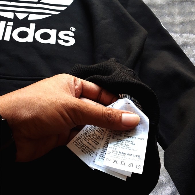 Áo Khoác Hoodie In Logo Adidas Trefoil Phối 2 Sọc Đen Cá Tính