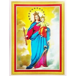 Tranh Thêu Chữ Thập 3D Đức Mẹ Bồng Chúa A1039 (KHÁCH TỰ THÊU) KT:55X76CM