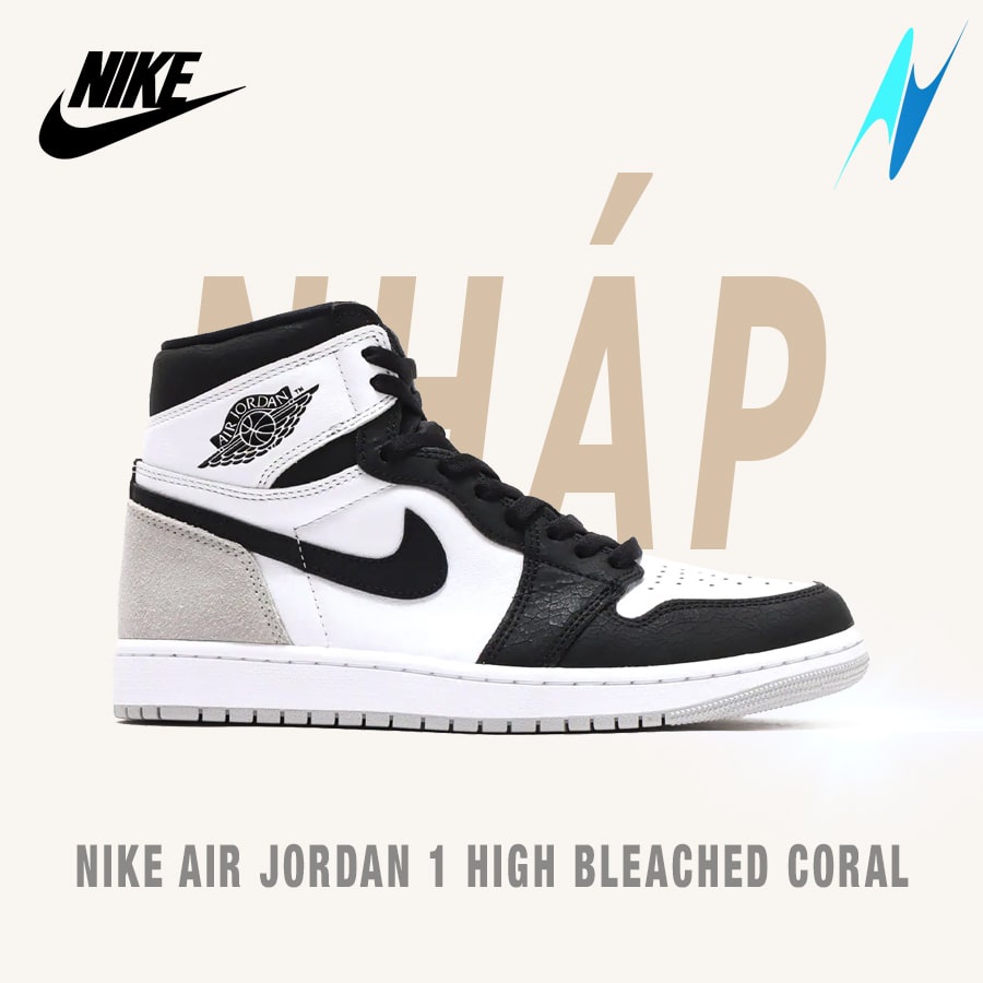 Giày Unisex Nike Air Jordan 1 High Bleached Coral  Chính hãng 100%