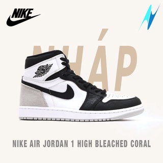  Giày Unisex Nike Air Jordan 1 High Bleached Coral  Stage Haze  Chính hãng 100% 