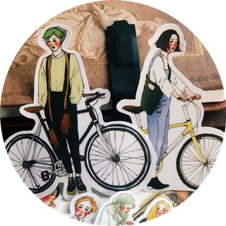 [Meobujooo] 12 sticker cô gái La Dolce Vita  phong cách VINTAGE dùng để trang trí sổ, bullet journal