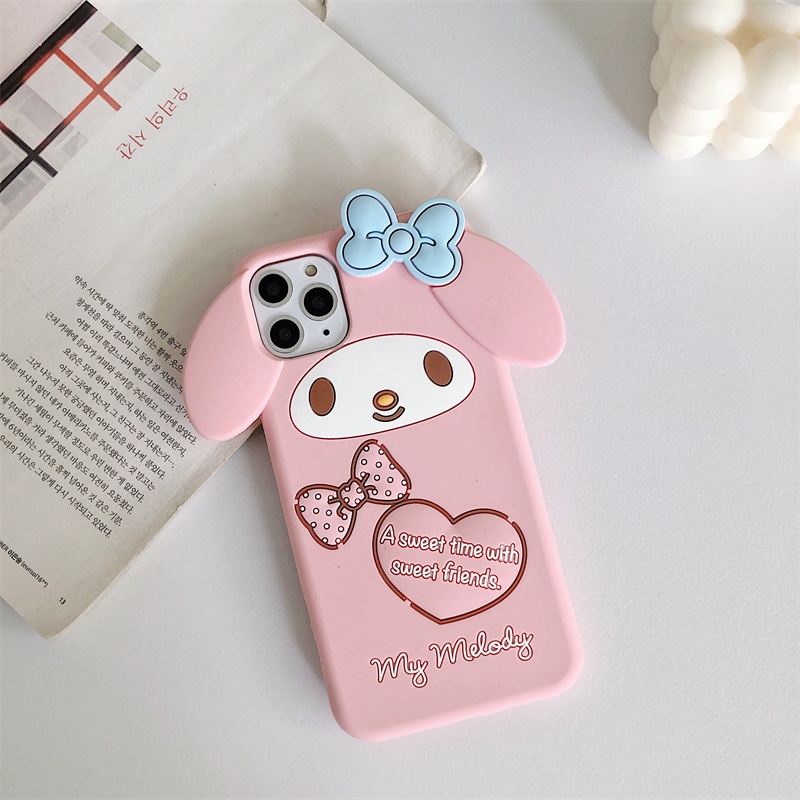 Ốp Điện Thoại Silicone Mềm Họa Tiết Hoạt Hình Cinnamoroll & Melody Cho iphone 14 13 12 11 pro MAX 12Pro 6 6S 7 8 Plus X XS MAX XR