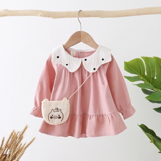 VÁY CỔ SEN VẢI THÔ ĐŨI