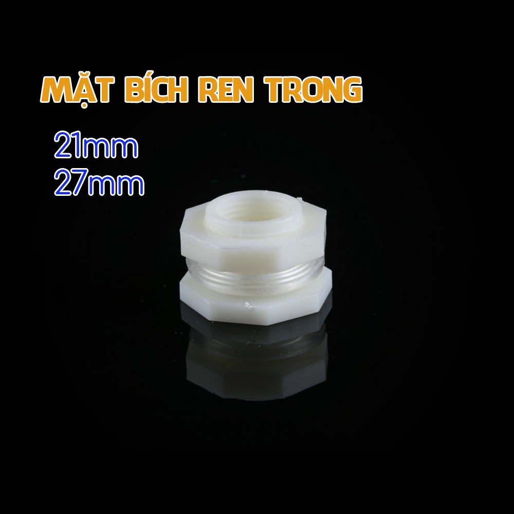 Mặt bích nối ống đường nước gắn khoét vách ngăn hồ nước 21mm 27mm