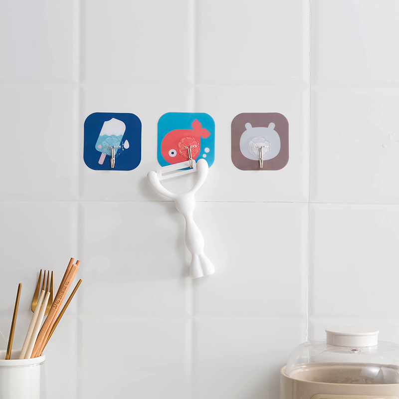 1 Móc Treo Đồ Dán Tường Đa Năng Hình Hoạt Hình