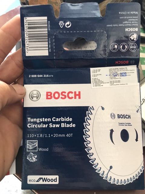 Lưỡi cắt gỗ BOSCH 110*1.8/1.1*20mm 40T