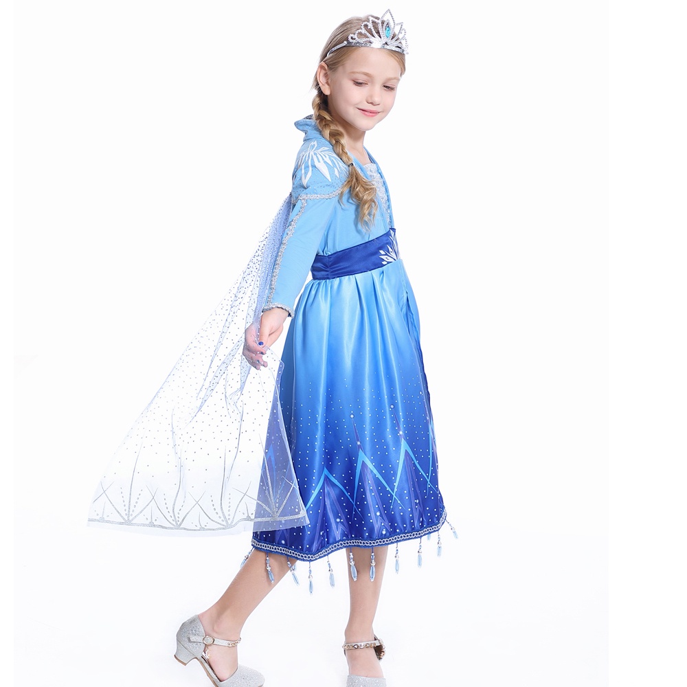 Mới Bộ Trang Phục Hóa Trang Công Chúa Băng Giá Elsa Dành Cho Bé Gái 2 Tuổi