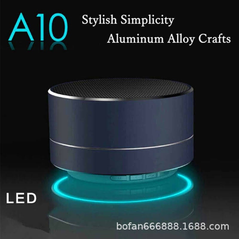 Loa Buetooth Mini Đèn Led Nháy Vỏ Nhôm A10 Âm Thanh Sống Động