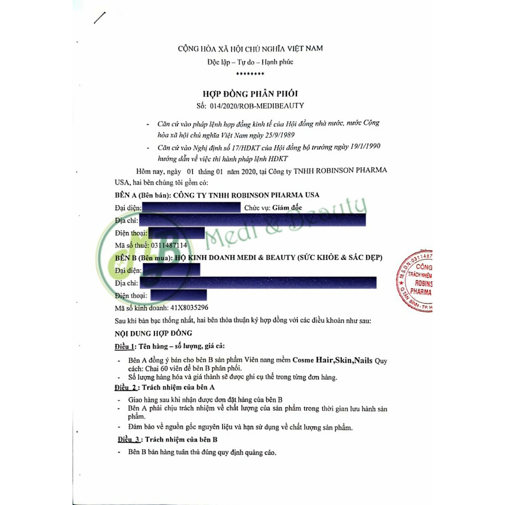 Viên uống ngăn rụng tóc, sáng da, chắc móng Cosme HAIR, SKIN, NAILS Chai 60 viên Medibeauty