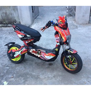 tem trùm xe xmen cá mập đỏ đen