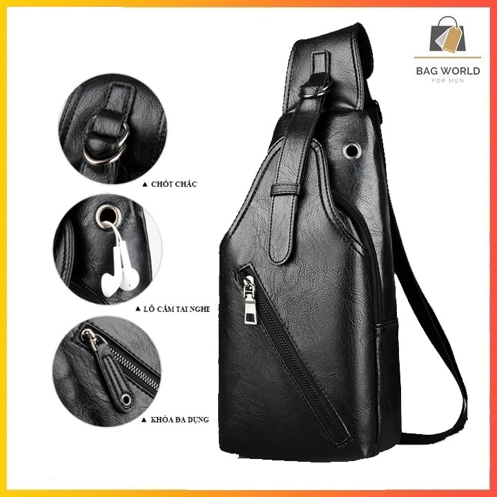 [COMBO] Túi Đeo Chéo Trước Ngực Nam Da Pu (TC15+V+D) | BigBuy360 - bigbuy360.vn