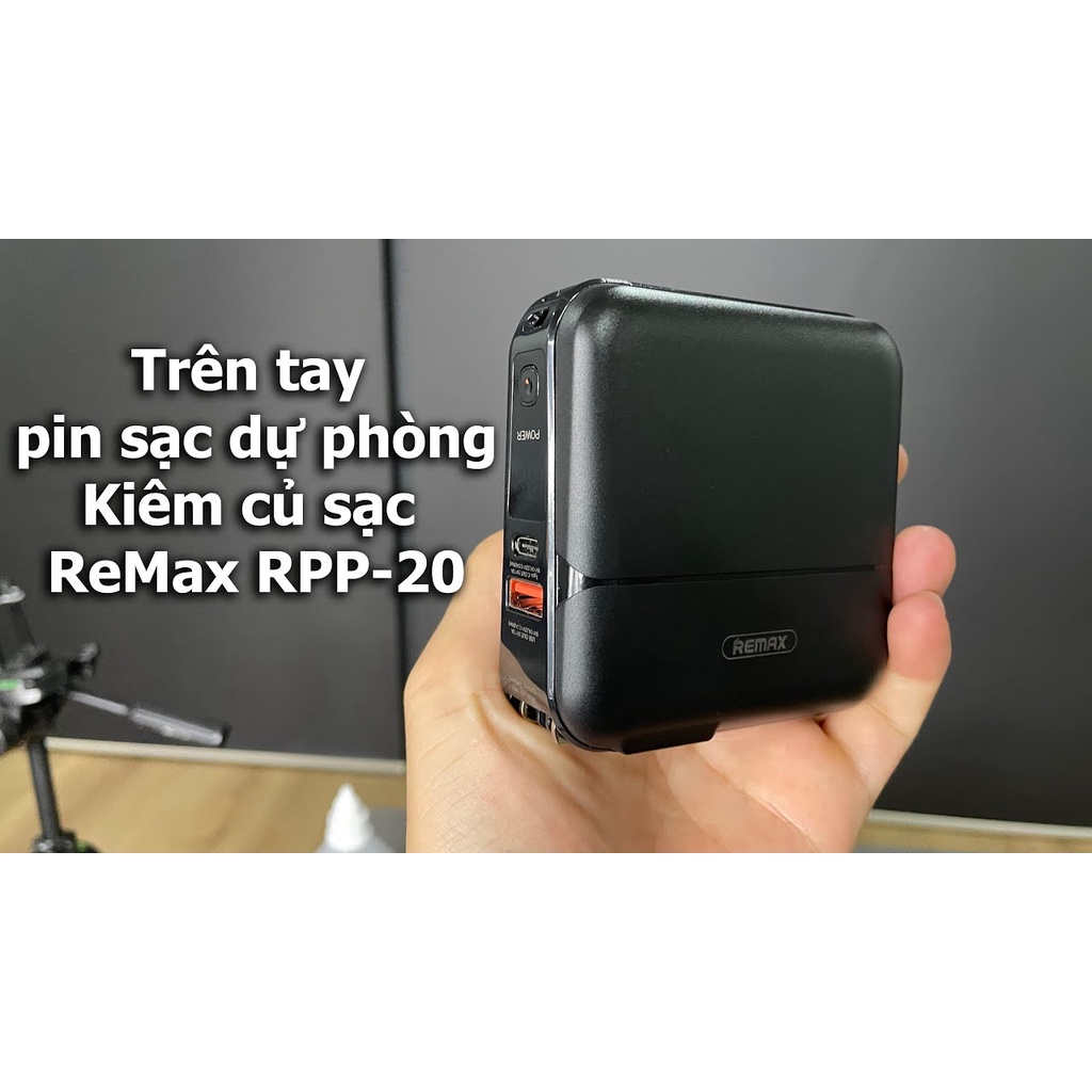 Remax RPP-20 Sạc dự phòng remax RPP-20, dung lượng 15000mAh - Cốc sạc kiêm pin dự phòng hỗ trợ sạc nhanh PD 3.0 và QC...
