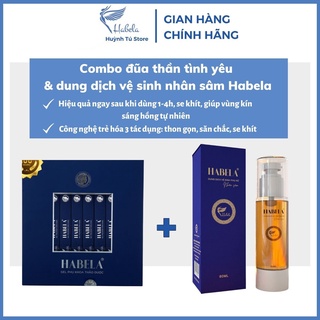  Combo Dung Dịch Vệ Sinh Nhân Sâm Kết Hợp Cùng Đũa Thần Tình Yêu Habela Se Khít Thoáng Mát Dịu Nhẹ 