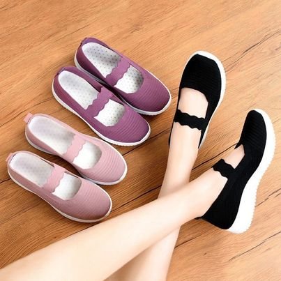 Giày Lười vải trung niên đi nhẹ siêu êm chân, giày tặng mẹ hot 2024 - vincent shop