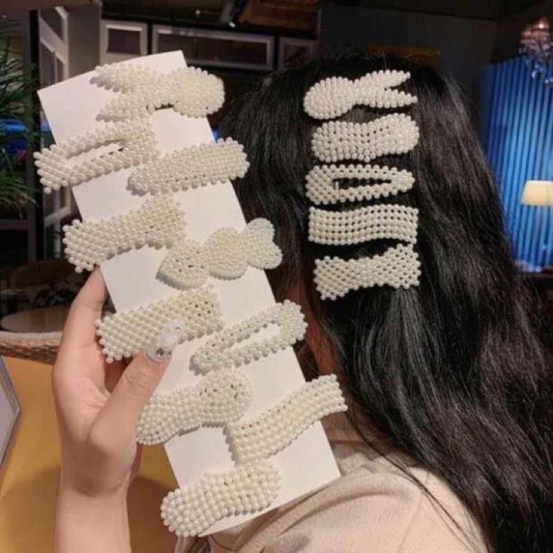 Dây cột tóc hoa cúc dễ thương, kẹp mái, kẹp càng cua giao màu ngẫu nhiên
