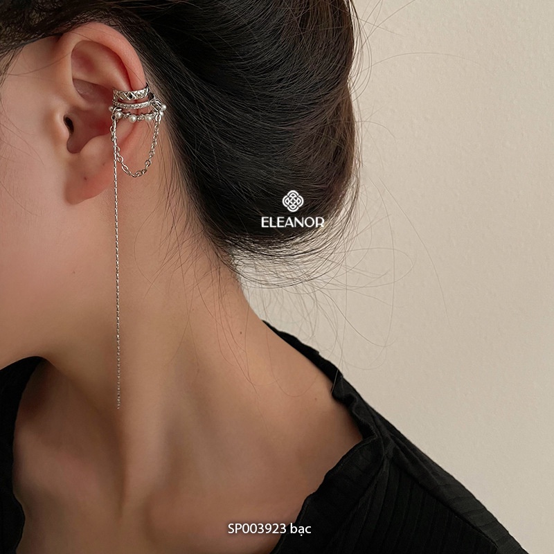 Bông tai nữ vành tai đính đá ba vòng Eleanor Accessories phụ kiện trang sức cá tính