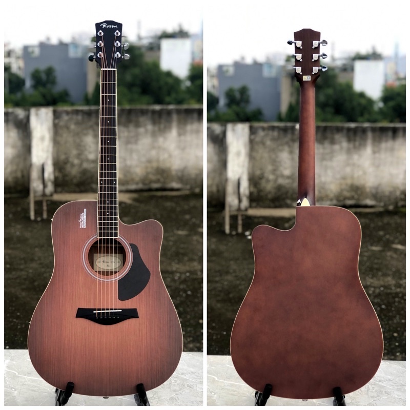 [KHÔ MÁU] Đàn Guitar Acoustic Rosen G11 chính hãng, Full Gỗ Thịt - Tặng kèm bộ phụ kiện - BẢO HÀNH 12 THÁNG