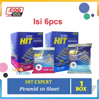 Image of 1box - Hit Expert Piramida isi 10 Sheet (6pcs) - obat nyamuk bakar, Hit Magic Piramida, Hit Expert bakar