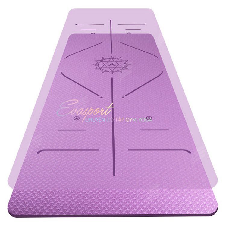 Thảm Định Tuyến TPE Tập Yoga, Gym, Thể Thao 6mm Cao Cấp Siêu Bền