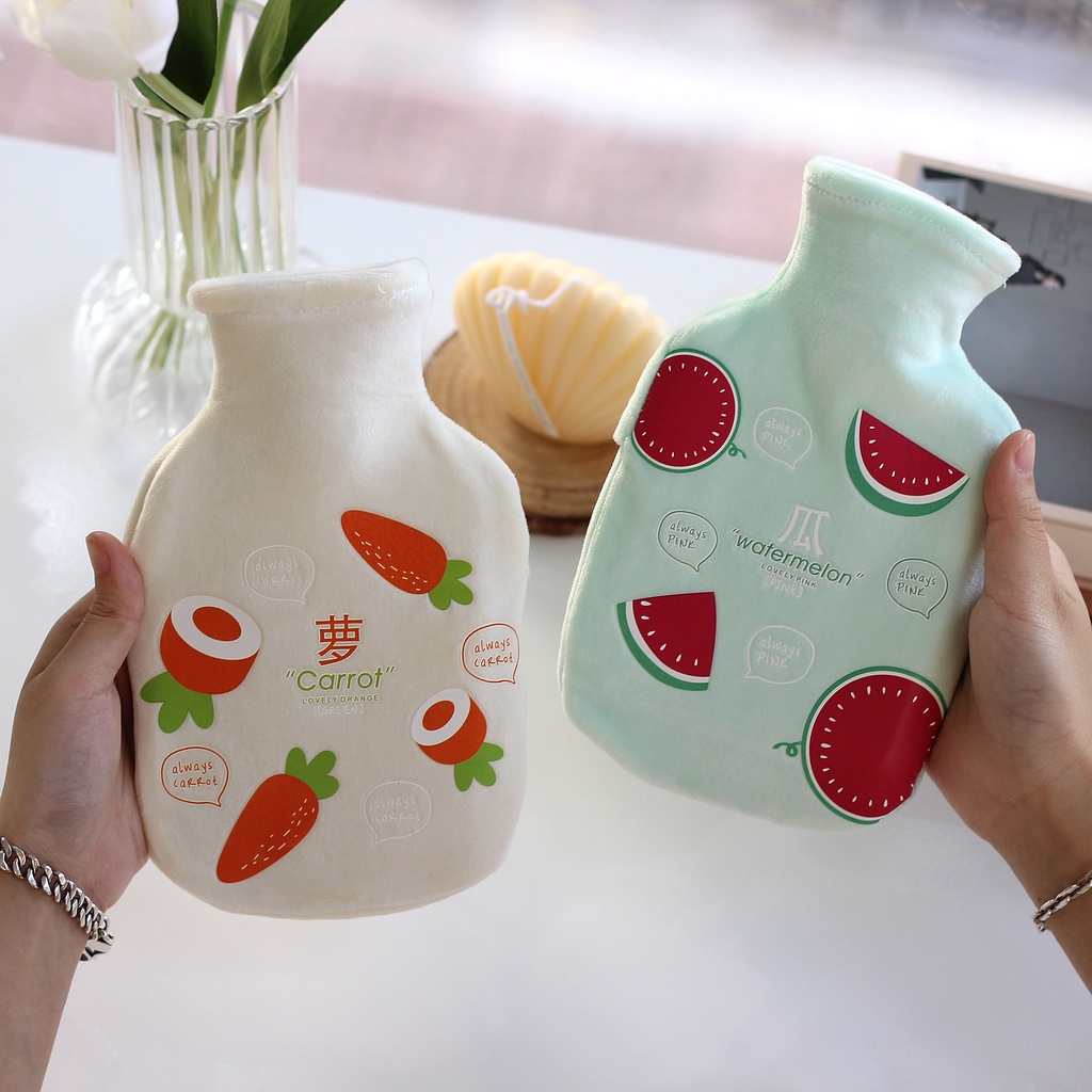 Túi chườm ấm túi chườm bụng kinh vải mềm 350ml Fruit ILAHUI