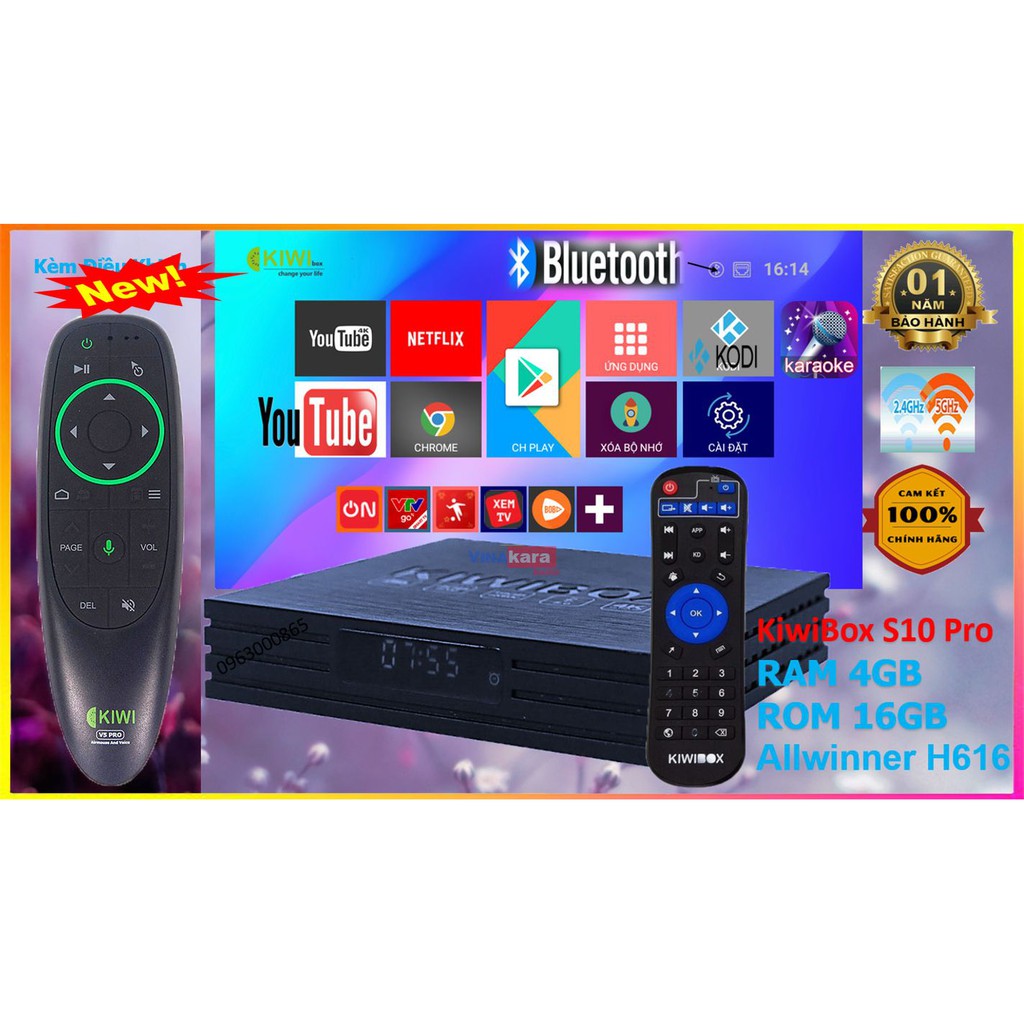 Box tivi Kiwi s10 Pro, xem phim và kênh truyền hình tốt