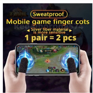 Bộ 2 vỏ bọc ngón tay MOBILE FINGER chuyên dụng chơi game trên điện thoại giúp ngăn mồ hôi tay 2020 giá phải chăng