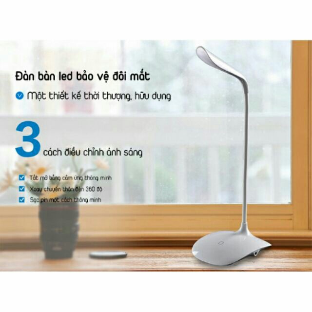 Đèn bàn cảm ứng chống  cận thị xoay 360 độ