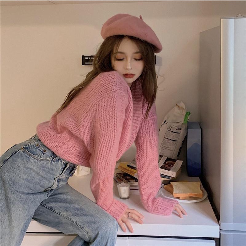 [Spot] Áo nịt đan cổ chữ V thời trang Hàn Quốc 2022